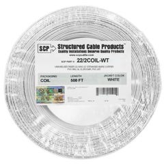 SCP 22/2COIL-WT 22/2 Stranded Alarm Wire 500' Coil Pack - White